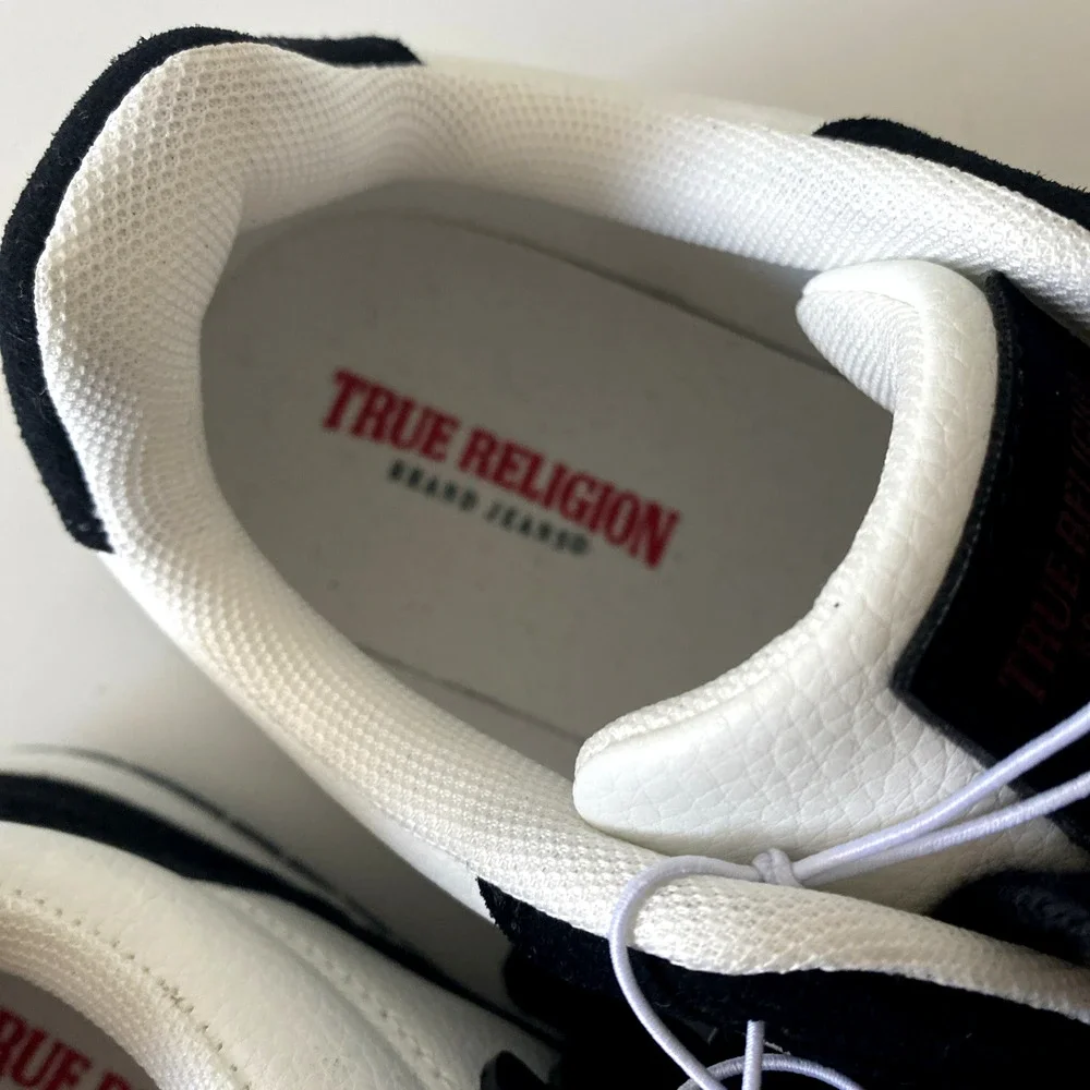 NWT True Religion TR JAY PBS Sneaker Men Black White Lace Up Low Top 8